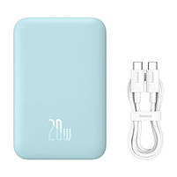 Зовнішній акумулятор з бездротовою зарядкою Baseus Magnetic 20W 6000mAh для iPhone 12/13/14/15 Blue, фото 7