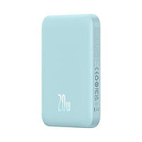 Зовнішній акумулятор з бездротовою зарядкою Baseus Magnetic 20W 6000mAh для iPhone 12/13/14/15 Blue, фото 10