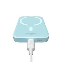Зовнішній акумулятор з бездротовою зарядкою Baseus Magnetic 20W 6000mAh для iPhone 12/13/14/15 Blue, фото 8