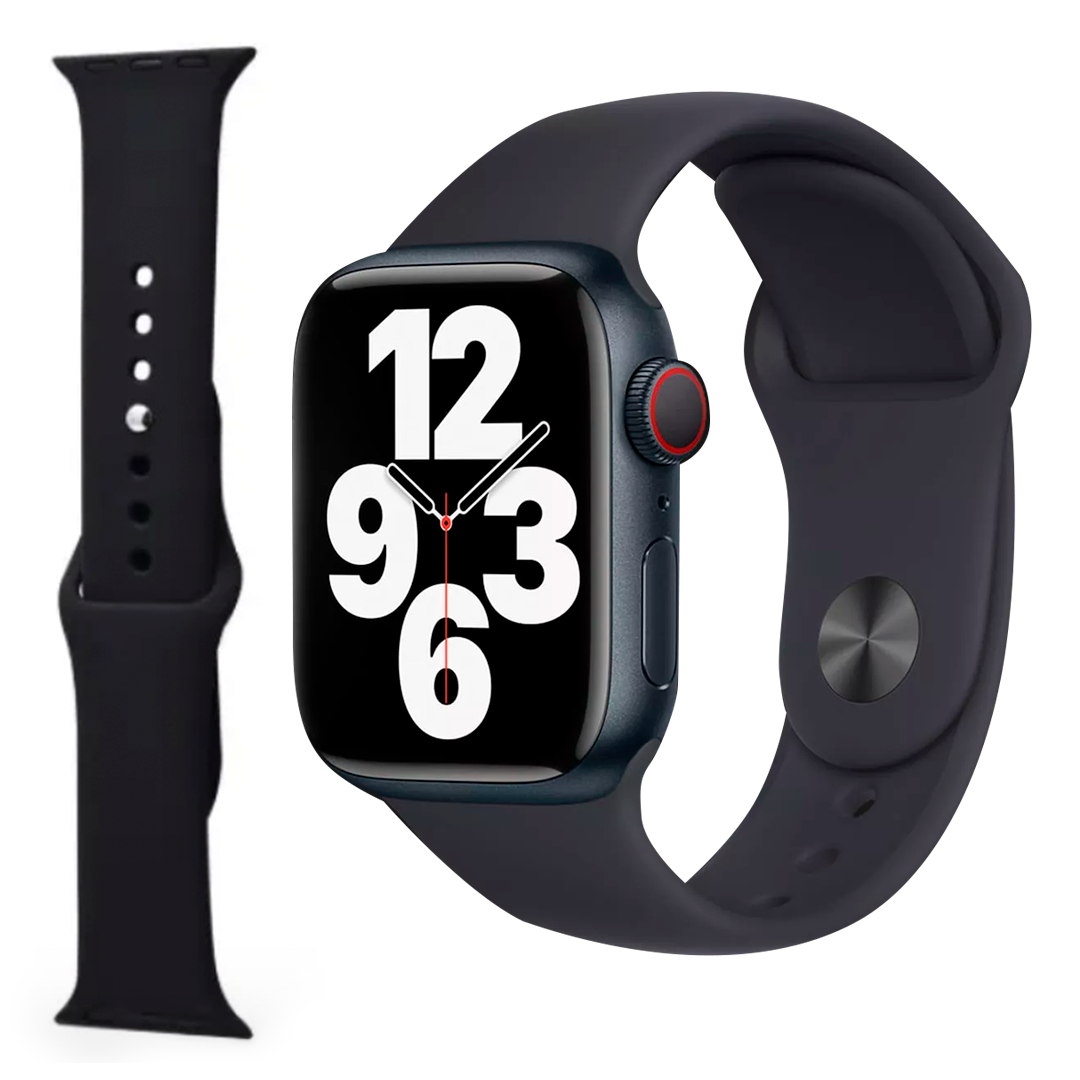 Смарт-годинник Smart Watch Series 9 Amoled 45 мм Чорний + з ремінцем силіконовим