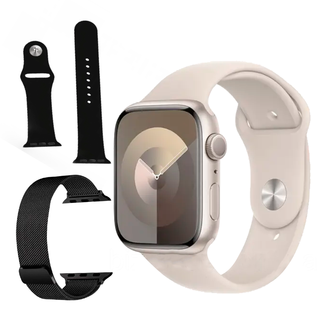 Смарт-годинник Smart Watch Series 9 Amoled 41 мм + з ремінцями силіконовим і металевим