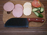 Ніж кухарський хвилястий Sonmelony Chef RT-17 фултанг 29 см, фото 8