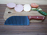 Ніж кухарський хвилястий Sonmelony Chef RT-17 фултанг 29 см, фото 9