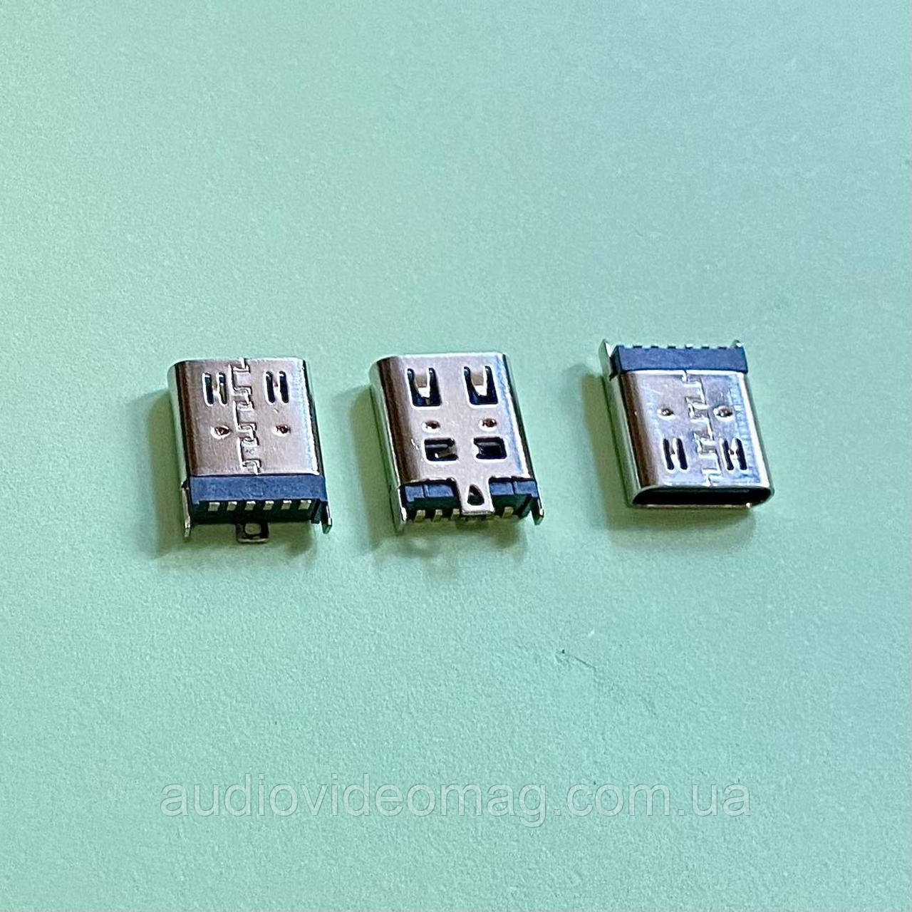Гніздо USB TYPE-C 6 pin, з кріпленням