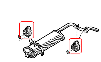 Кронштейн крепления глушителя на Рено Мастер II - FISCHER (Польша) 223914