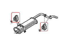 Кронштейн кріплення глушника на Рено Майстер II - FISCHER (Польща) 223914