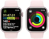 Смарт-годинник Smart Watch Series 9 Amoled 41 мм Рожевий + з ремінцем силіконовим, фото 5