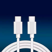 Зарядний кабель 60 Вт USB type C-type C 1 м 60 Вт Білий
