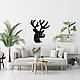 Настінний декор для дому картина лофт Олень мікс декоративне панно 20x25 см Woodyard (1164--20x25), фото 2