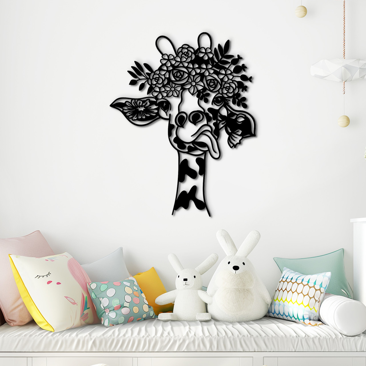 Картина лофт настінний декор для дому Весела жирафа декоративне панно 20x25 см Woodyard (1200--20x25), фото 1