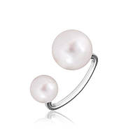 Срібна каблучка з перлами, Розмір Без розміру, Вага: 5.4 г