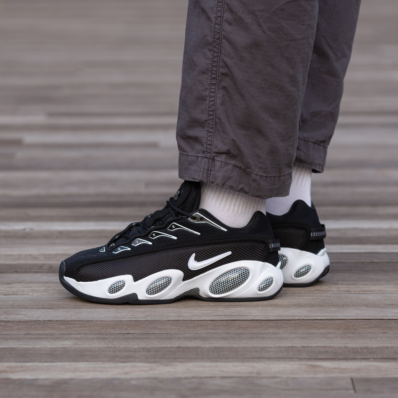 Чоловічі Кросівки Nike x NOCTA Drake Glide Black White / Найк НОКТА Дрейк Глайд Чорні з Білим