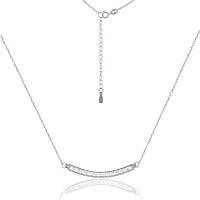 Срібне кольє з фіанітами, Розмір 44 см x 0,1 см, Вага: 4.7 г