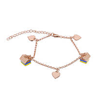 Патріотичний браслет у позолоті, Розмір 17,5 см x 0,1 см, Вага: 6.4 г