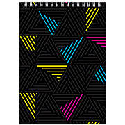 Блокнот на спiралi Axent D8012-04, А5, 48 аркушів, клітинка, неон