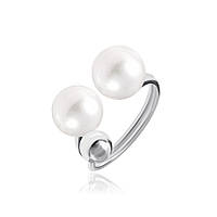 Срібна каблучка з перлами, Розмір 15,5, Вага: 4.4 г