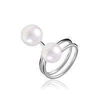 Срібна каблучка з перлами, Розмір 17,0, Вага: 5.1 г