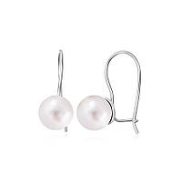 Срібні сережки з перлами