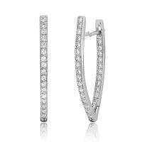 Срібні сережки з фіанітами