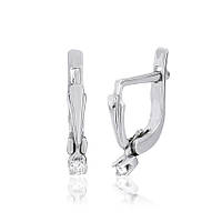 Срібні сережки з фіанітами