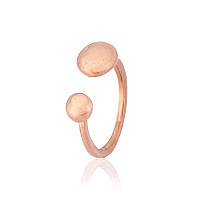 Срібна каблучка в лимонній позолоті, Розмір Без розміру, Вага: 2.7 г