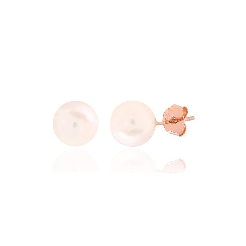 Срібні сережки в позолоті з перлами