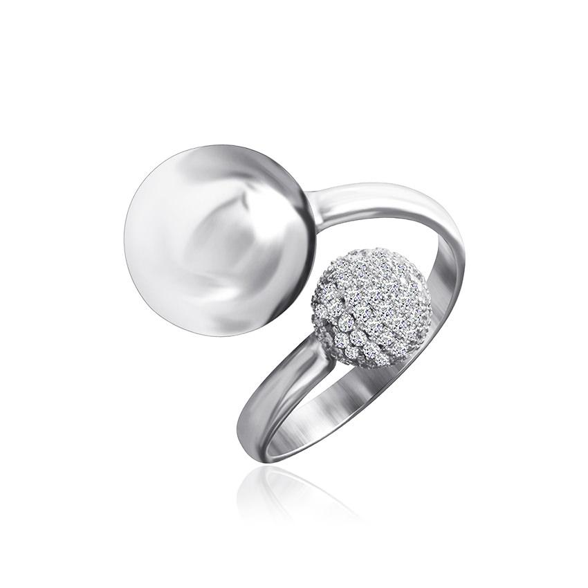 Срібна каблучка з фіанітами