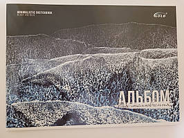 Альбом для малювання30л, A4, ЛАК, перфорація "Brisk GOLD" / Black & Blue