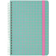 Блокнот на спiралi Axent 8460-1-A, А5, 120 аркушів, клітинка, тверда обкладинка, м'ятний