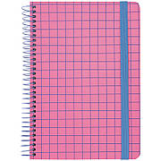 Блокнот на спiралi Axent 8460-2-A, А5, 120 аркушів, клітинка, тверда обкладинка, рожевий