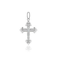 Срібний підвіс з фіанітами "Хрест"
