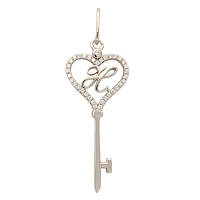 Срібний підвіс ключ з літерою