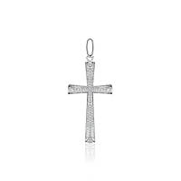Срібний підвіс з фіанітами "Хрест"