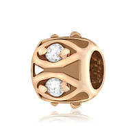 Срібний підвіс в позолоті з фіанітами "Діжка"