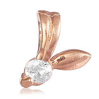 Срібний підвіс в позолоті з фіанітами