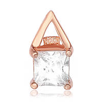 Срібний підвіс в позолоті з фіанітами