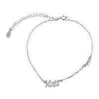 Срібний браслет на ногу, якір+декор (Б2/803Н), Розмір 23 см x 5 см, Вага: 1.9 г