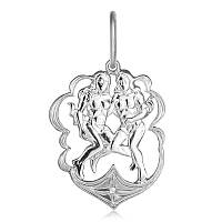 Срібний підвіс з фіанітами "Близнюки"