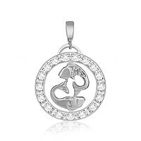 Срібний підвіс з фіанітами "Риби"