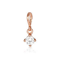 Срібний підвіс в позолоті з фіанітами "Крапелька"