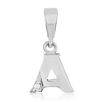 Срібна підвіска літера А