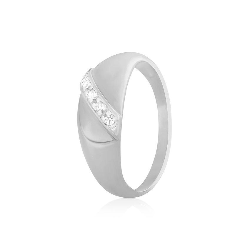 Срібна каблучка з фіанітами, Розмір 16,5, Вага: 3.1 г