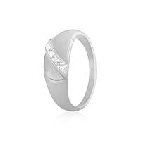 Срібна каблучка з фіанітами, Розмір 16,5, Вага: 3.1 г