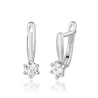 Срібні сережки з каменями SWAROVSKI