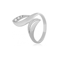 Срібна каблучка з фіанітами, Розмір 16,0, Вага: 3.0 г