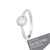Срібна каблучка з цирконієм SWAROVSKI ZIRCONIA, Розмір 15,5, Вага: 2.1 г