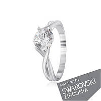 Срібна каблучка з цирконієм SWAROVSKI ZIRCONIA, Розмір 16,0, Вага: 2.8 г