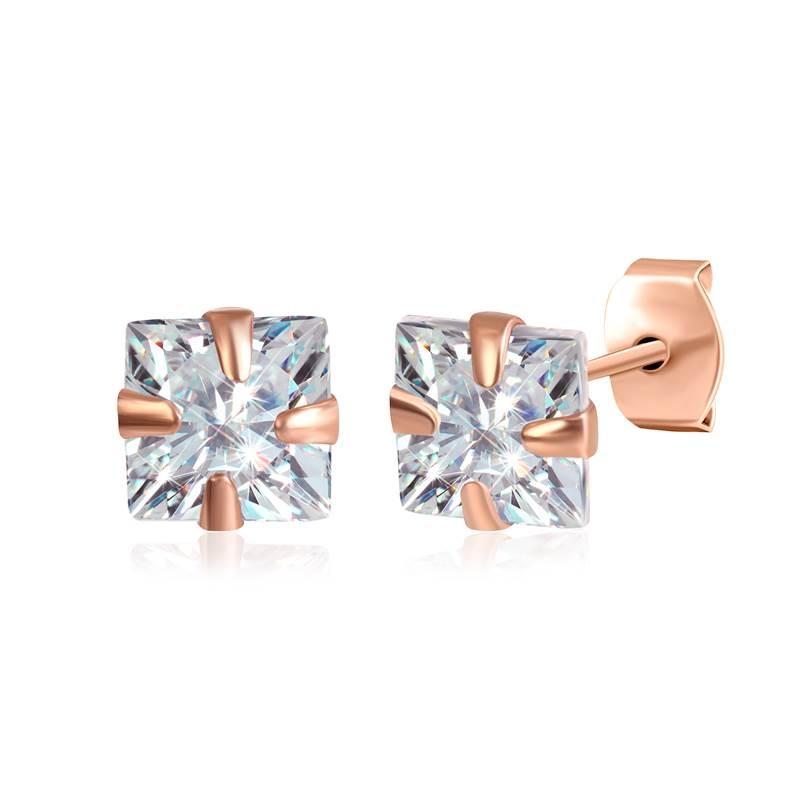 Срібні сережки в позолоті з фіанітами