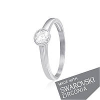 Срібна каблучка з цирконієм SWAROVSKI ZIRCONIA, Розмір 16,0, Вага: 1.5 г