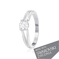 Срібна каблучка з цирконієм SWAROVSKI ZIRCONIA, Розмір 15,5, Вага: 1.6 г